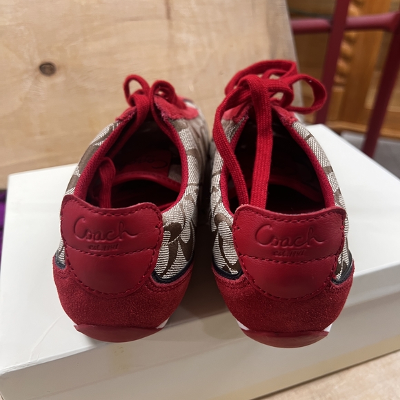 Coach Red and Brown Sneakers - Picture 5 of 10